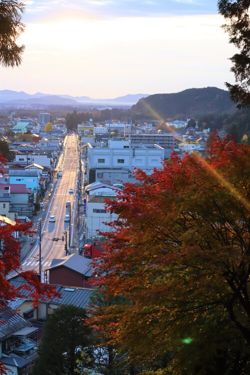 観音寺からの日光街道